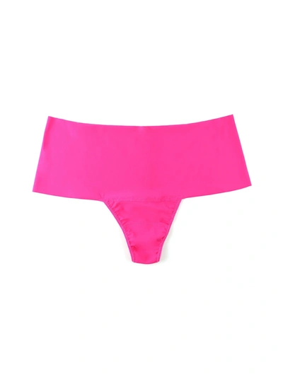 Hanky Panky Plus Size Breathesoft Hi-rise Thong Exclusive In Pink