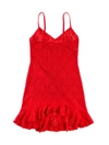 Hanky Panky Signature Lace High-low Chemise In Red