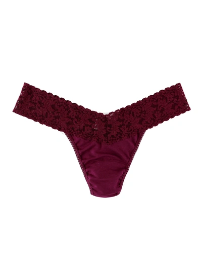 Hanky Panky Supima® Cotton Low Rise Thong In Red
