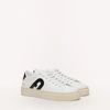 Furla Side Logo-patch Detail Sneakers In Talco H + Nero