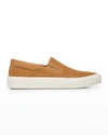VINCE GINELLE SUEDE SLIP-ON SNEAKERS