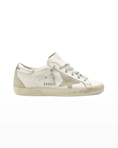 Golden Goose Super-star Sneakers In White Ice Silver
