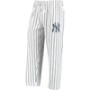 Concepts Sport Mens New York Yankees  Yankees Vigor Lounge Pants In White