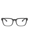 Armani Exchange 54mm Rectangular Optical Glasses In Matte Black/ Demo Lens