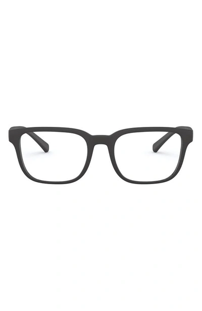 Armani Exchange 54mm Rectangular Optical Glasses In Matte Black/ Demo Lens