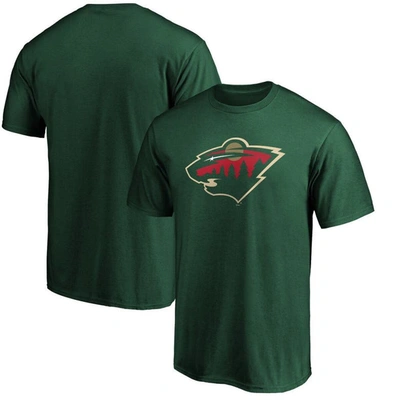 Fanatics Men's Green Minnesota Wild Team Primary Logo T-shirt