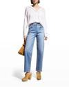 Splendid Paige Button-up Shirt In White