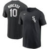 NIKE YOUTH NIKE YOAN MONCADA BLACK CHICAGO WHITE SOX PLAYER NAME & NUMBER T-SHIRT