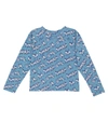 Erl Be Nice Pattern Print T-shirt In Blue