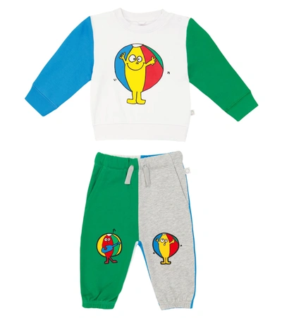 Stella Mccartney Baby Sweatshirt And Sweatpants Set In Multicolor