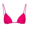 Jade Swim Via Triangle Bikini Top In Fuschia Sheen