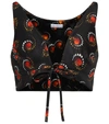 Rabanne Graphic-print Sleeveless Cropped Top In Small Firework