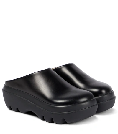 Proenza Schouler Women's Forma Leather Clogs In Black,ivory