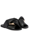 Jw Anderson Twist Chain Flat Slide Sandals In Black