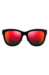 Maui Jim Anuenue 52mm Polarizedplus2® Sunglasses In Black Gloss/ Hawaii Lava