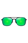 Maui Jim Keokea Mj Gm447-11 Navigator Polarized Sunglasses In Green