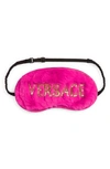 Versace Logomania Eye Mask In Fuchsia