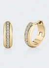 Lizzie Mandler Fine Jewelry Extra-small Single Row Pave Huggie Earrings With Diamonds
