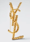 SAINT LAURENT TIGER TEXTURED YSL BROOCH