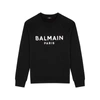 Balmain Round Neck Sweatshirt In Black