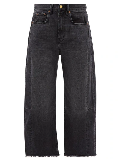 B Sides Lasso Rework Cropped Wide-leg Jeans In Stil Black