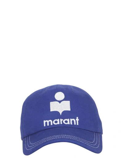 Isabel Marant Tyron Logo-embroidered Cotton Baseball Cap In Blue