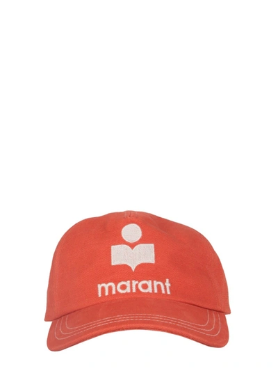 Isabel Marant Tyron Logo-embroidered Cotton Baseball Cap In Orange