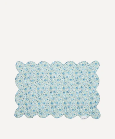 Coco & Wolf Amelie And Mitsi Scallop Placemat In Blue