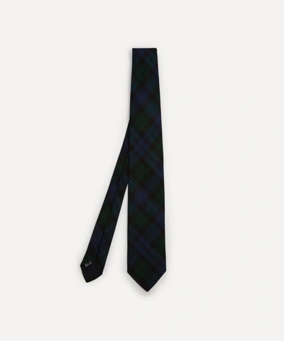 Drake's Hand-rolled Tartan Silk Tie