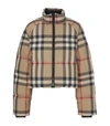 BURBERRY CROPPED CHECK PUFFER JACKET