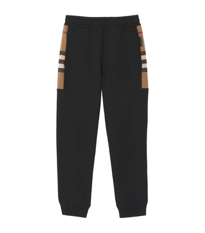 Burberry Milo Cotton-blend Jersey Track Pants In Black