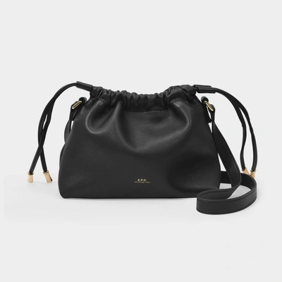 APC NINON MINI HOBO BAG - A.P.C. - BLACK - SYNTHETIC