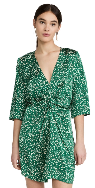 Ba&sh Erika Printed Twist-accent Dress In Green | ModeSens Ba&sh Erika Printed Twist-accent Dress In Green | ModeSens