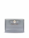 MIU MIU MIU MIU WOMEN'S LIGHT BLUE LEATHER WALLET,5MH0212F3RF0591 UNI