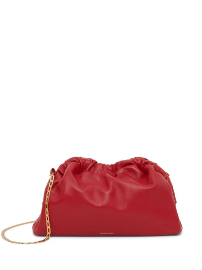 Mansur Gavriel Chain Mini Cloud Leather Clutch In Flamma