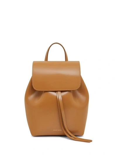 Mansur Gavriel Lady迷你皮革双肩包 In Caramel