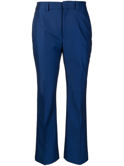 Colville Mid-rise Cropped Trousers In Blue