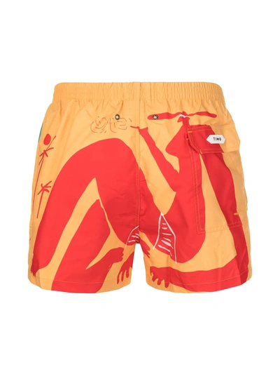 Timo Trunks Sicily Swim Shorts In Orange