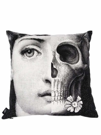 Fornasetti Tema E Variazioni Decorative Pillow In White