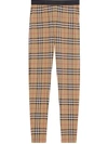 Burberry Women Archive Check Leggings In Brown