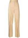 Oroton Straight-leg Tailored Trousers In Brown