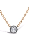 PRAGNELL 18KT ROSE GOLD AND WHITE GOLD LEGACY OLD CUT DIAMOND PENDANT NECKLACE