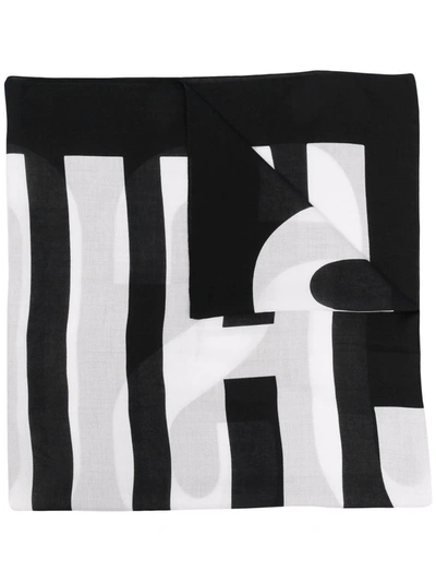 MOSCHINO LOGO EMBROIDERED SCARF