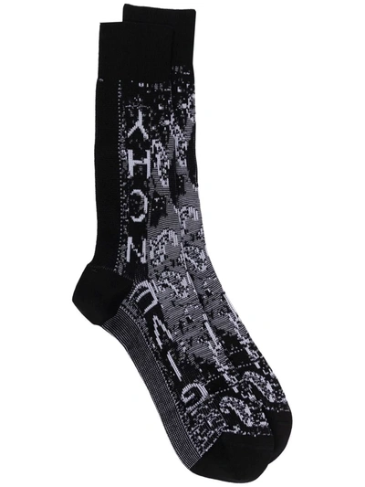 Givenchy Logo-jacquard Socks In Black