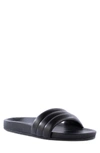 Seychelles Low Key Slide Sandal In Black Leather