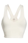 Alo Yoga Real Sports Bra In Almond