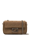 Fendi Medium Baguette Chain Shoulder Bag In Nude