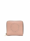 Stella Mccartney Stella Logo Zip-around Wallet In Rosa