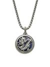 Effy Men's Sterling Silver & Lapis Lazuli Dragon Pendant Necklace In Silver