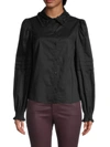 Walter Baker Women's Juniper Puff-sleeve Shirt In Black